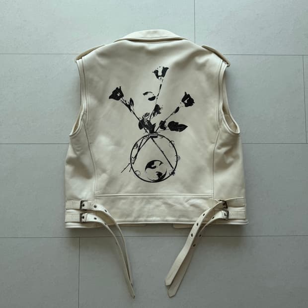 ann demeulemeester vest calf skin 52