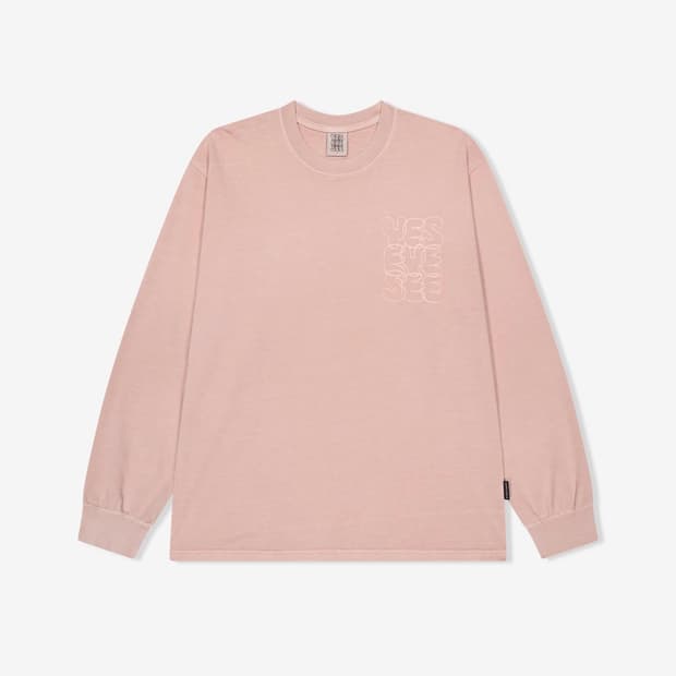 구해요) C-Logo Pigment L/S Pink