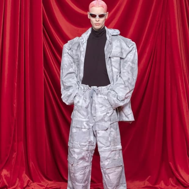 [XS] 발렌시아가 그레이스케일 카모 라지카고 팬츠