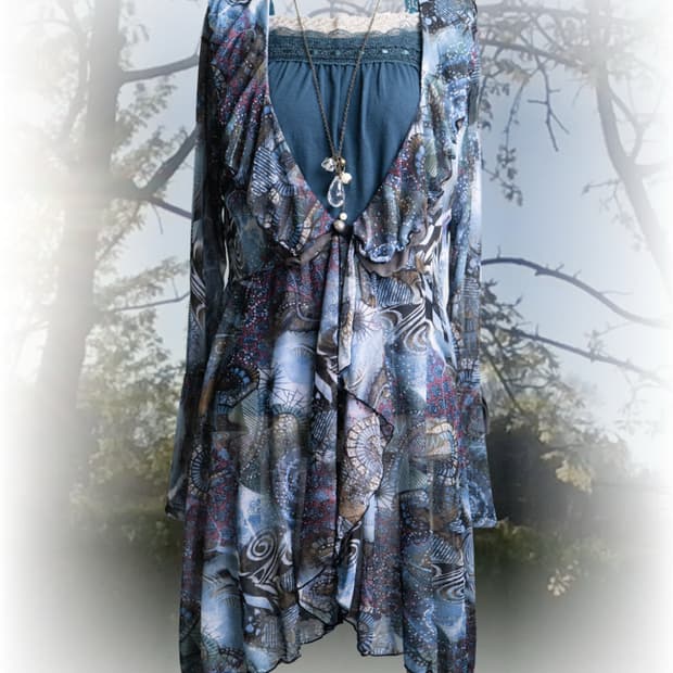 witch blue cardigan