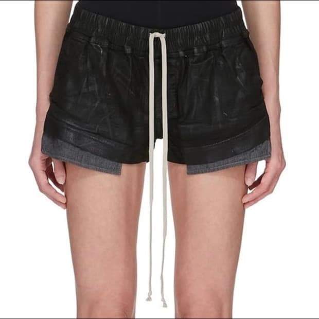 Rick owens 릭오웬스 fog shorts black wax xs