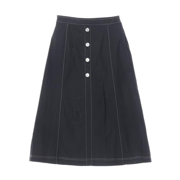 에잇세컨즈 코튼 나일론 스티치 버튼 스커트 M