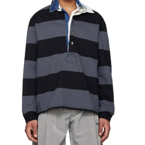 와이프로젝트 더블 카라 럭비 폴로 티셔츠 L사이즈