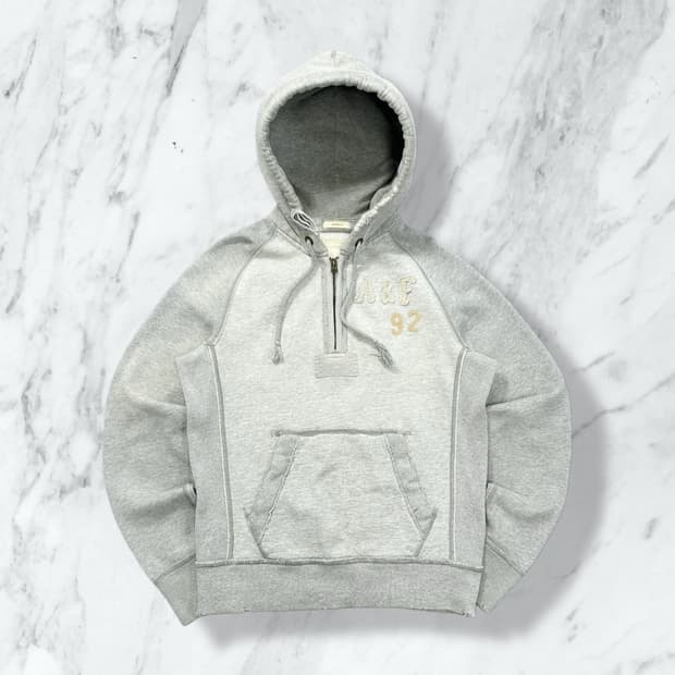 아베크롬비 빈티지 패치로고 후드티 