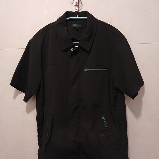 베네통 정품 여성 반팔 셔츠 자켓 M (95) 사이즈