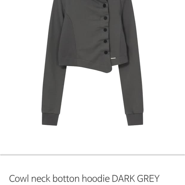 미세키서울 Cowl neck botton hoodie 