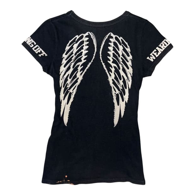 DIG DEEP 디그딥 날개 프린팅 반팔티 펑크갸루y2k