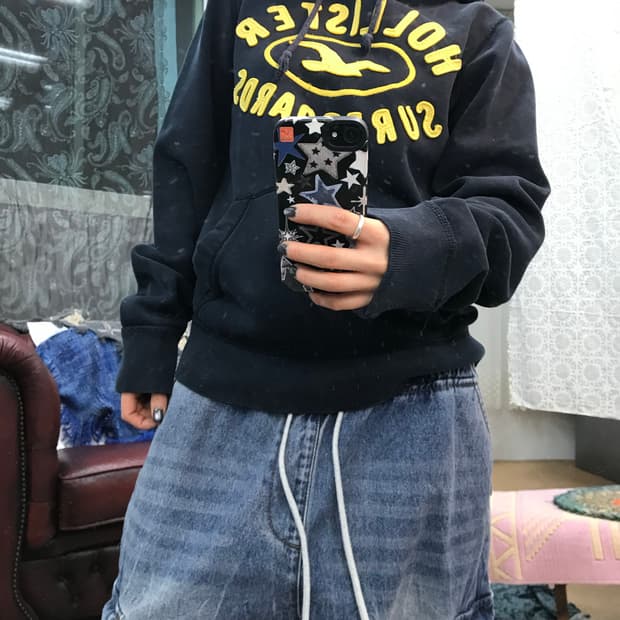 홀리스터 자수 기모 후드티 