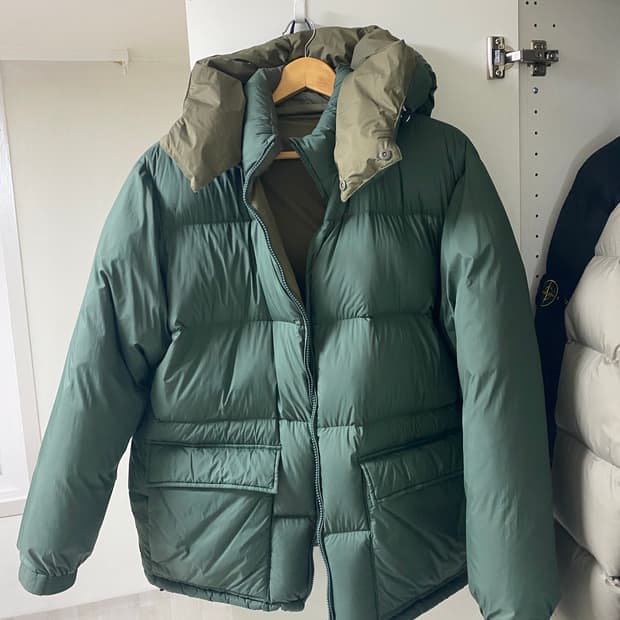 유니클로 X JW앤더슨 리버시블 패딩 올리브 L