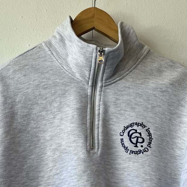 코드그라피 남성 반집업맨투맨티셔츠 S사이즈