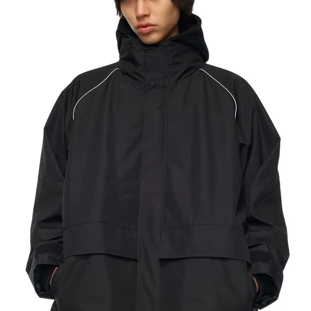 MNGU 오버사이즈드 쉘파카 블랙 L