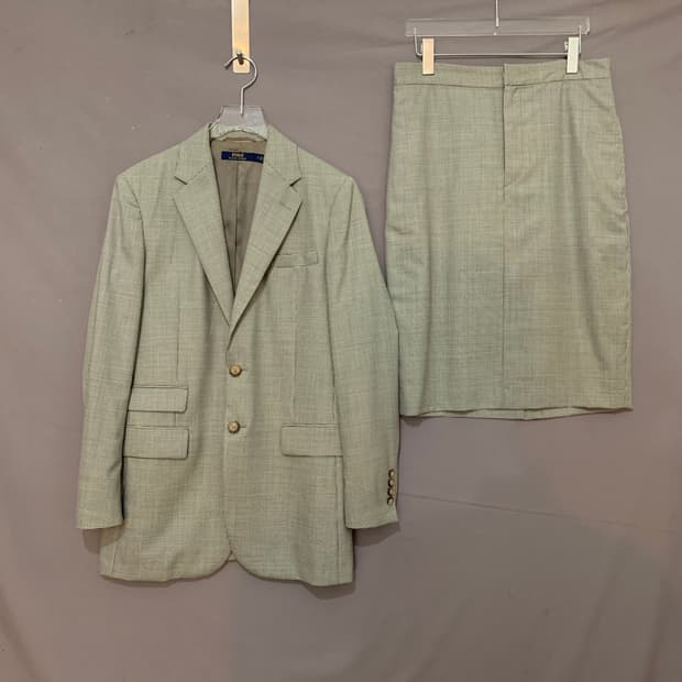 폴로랄프로렌 하운드체크 블레이저 자켓 스커트 치마 셋업 세트