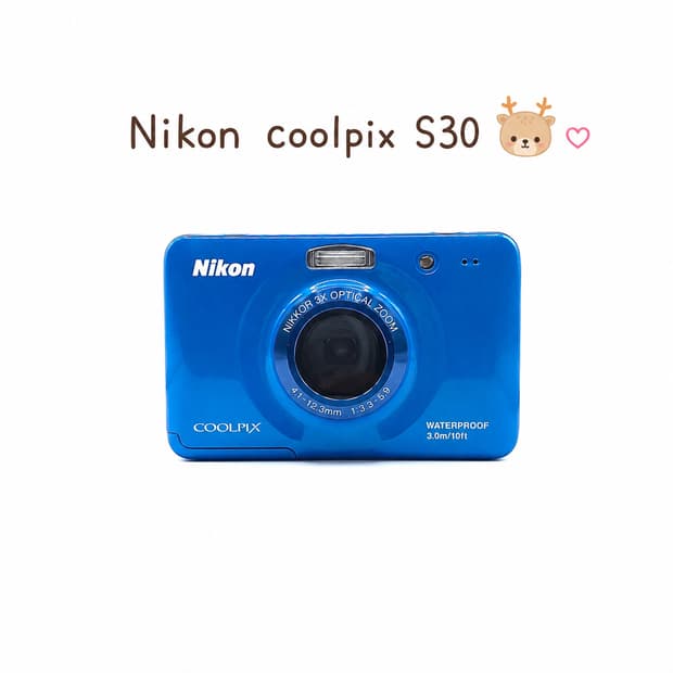 🐳니콘 쿨픽스 S30 블루 💙✨ 감성 방수 디카 📸