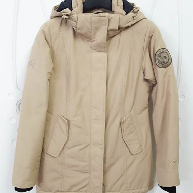 노스페이스 여성 겨울 자켓 베이지 XS