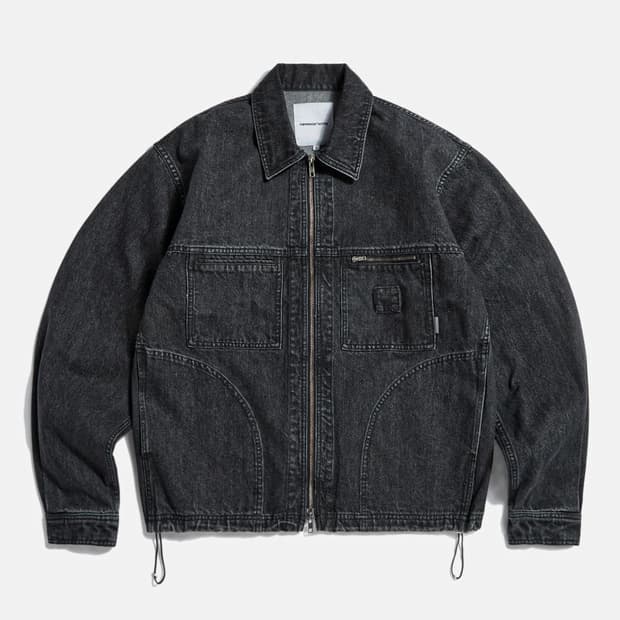 에스피오나지 데님 흑청 트러커 자켓 블랙 M