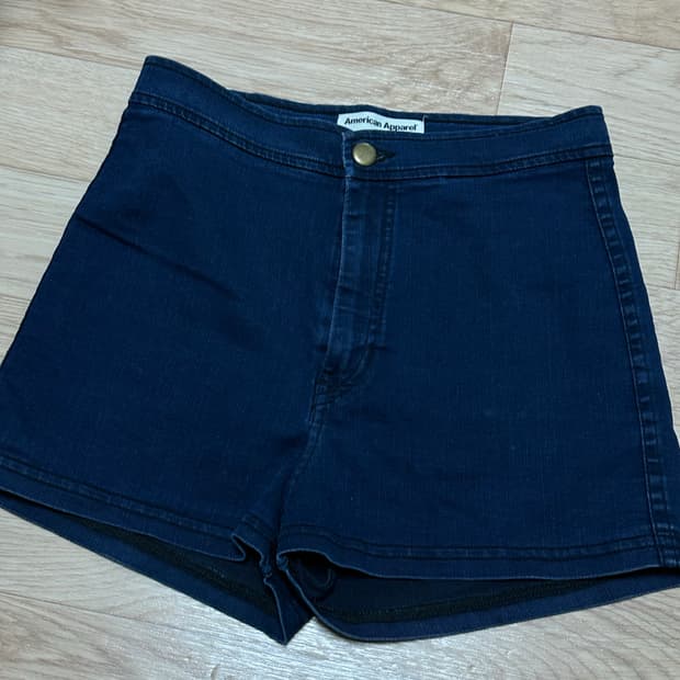 아메리칸어패럴 AA 데님 숏팬츠 진청 M