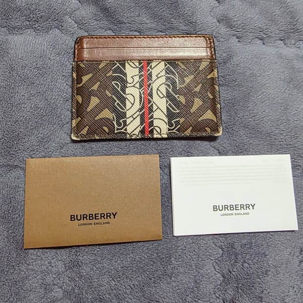(정품) 버버리 모노그램 스트라이프 E 캔버스/카드지갑/남녀공용/개인