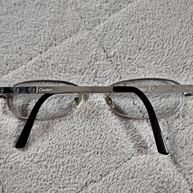 까르띠에 love 반무테 은색 안경 긱시크 빈티지