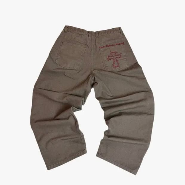 [2] 아오이로 더 데스오브크롬 크라운 워크 팬츠 워시드 브라운 레드