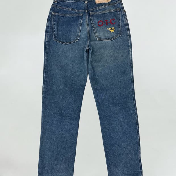 MCM O.T.C 엠씨엠 자수 디테일 이태리 진 데님 청바지 