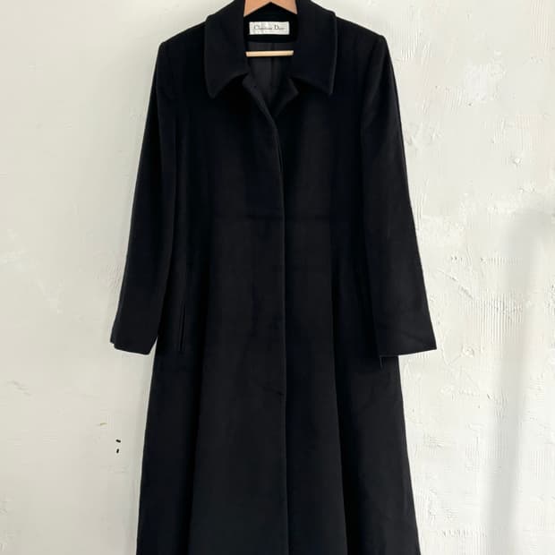 Dior 디올 블랙 롱 플리츠 코트