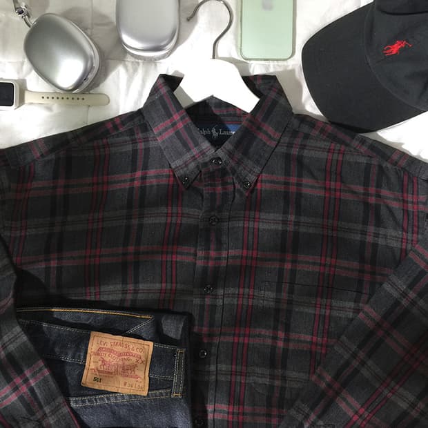 (MAN) 폴로랄프로렌 체크셔츠 XL
