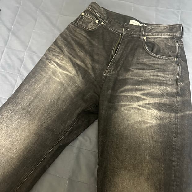 브랜디드 흑청 데님