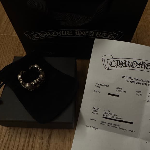 크롬하츠 더블 플로랄 us 10 반지