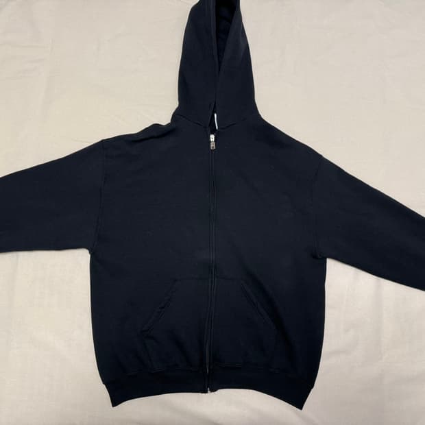 [L] 90s 러셀 블랙 후드집업