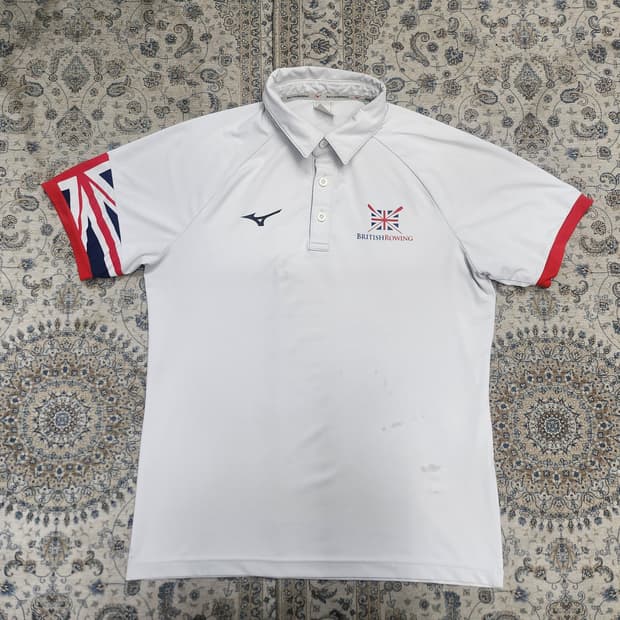 미즈노 브리티쉬 로잉 반팔 폴로티셔츠 L