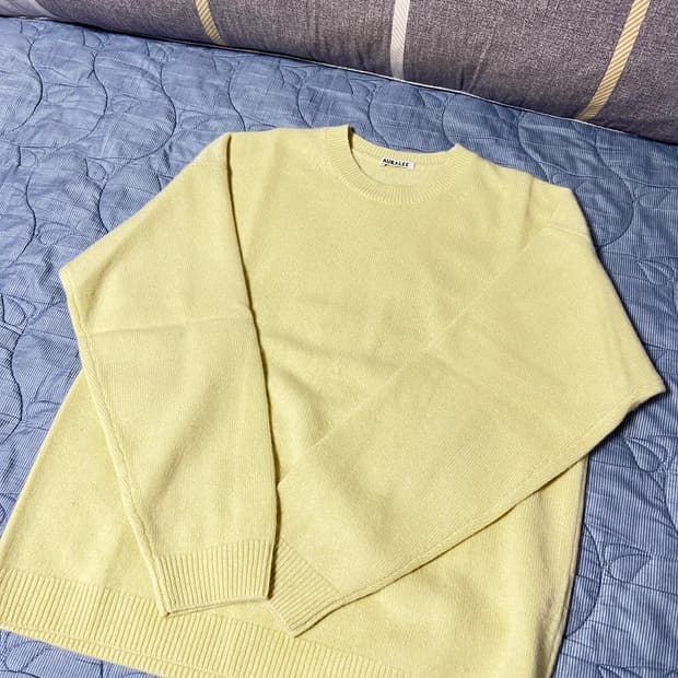 오라리 캐시미어 니트 라이트 옐로우