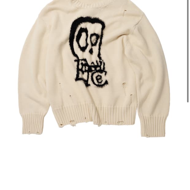 Etce skull cotton knit ivory