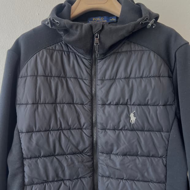 폴로랄프로렌 남성 블랙 후드집업점퍼 간절기점퍼