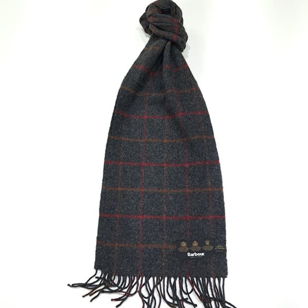 MX531 바버 90s 스코틀랜드판 램스울 윈도우페인 차콜 머플러 목도