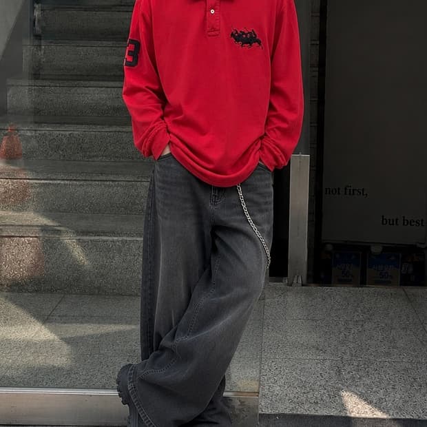 POLO Ralph Lauren 트리플 빅포니 럭비 카라티