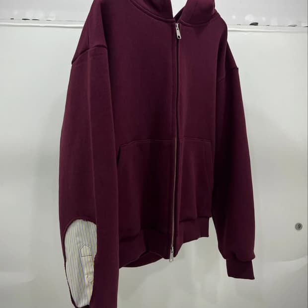 Yosuk balance hoodie zip-up burgundy