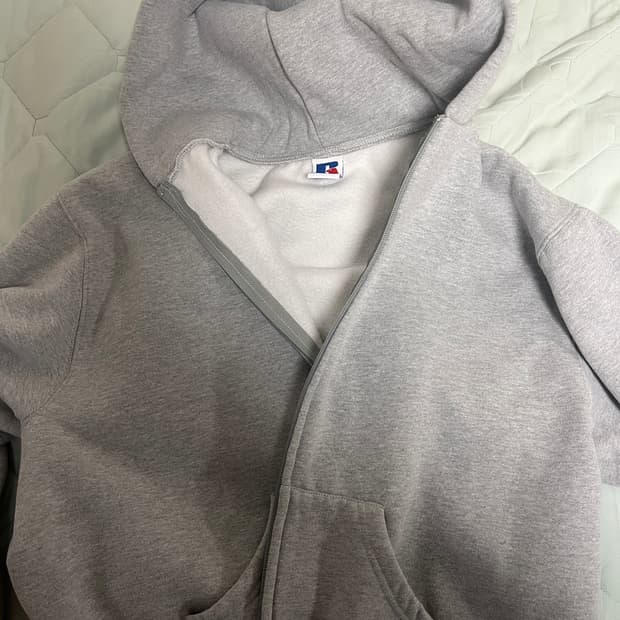 90s 러셀 후드집업 그레이 L