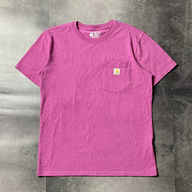 CARHARTT 칼하트K87 핑크 포켓 반팔티셔츠 A01127
