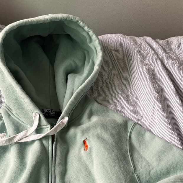남들과 다른 컬러 — Polo Ralph Lauren 민트 후드집업 M
