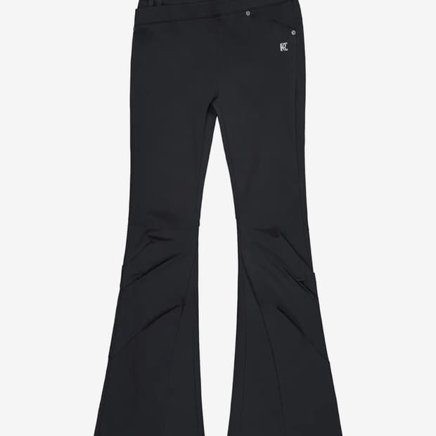 락케이크 애심메트리 웨이스트 플레어 팬츠