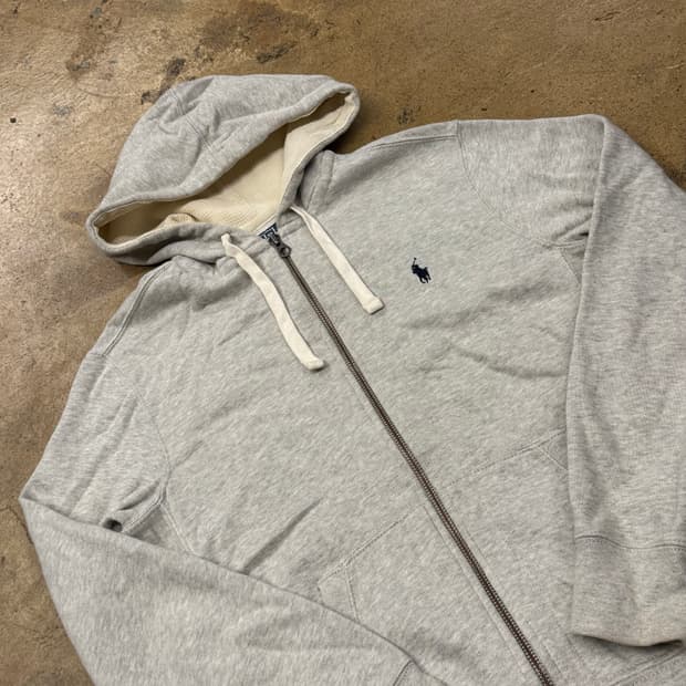 폴로 랄프로렌 그레이 후드집업
