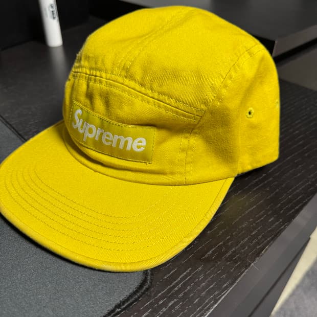 슈프림 옐로 캡프캡 모자