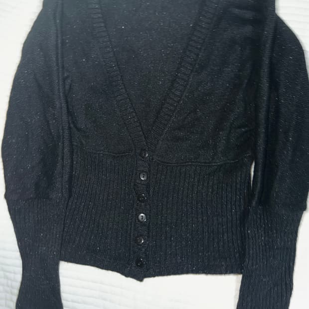터키 빈티지 가디건 black glitter cardigan