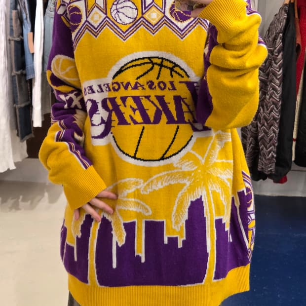 Lakers 레이커스 힙합 올드스쿨 니트
