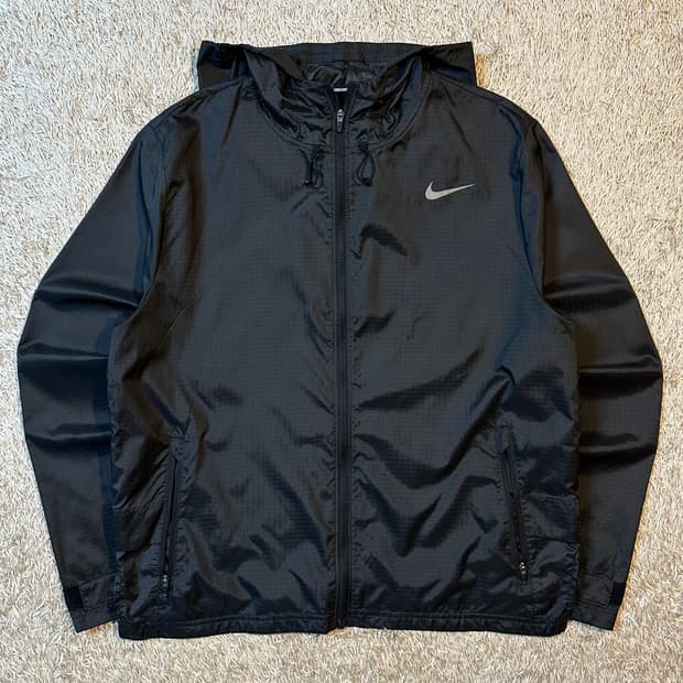 나이키 러닝 후드 바람막이 자켓 블랙