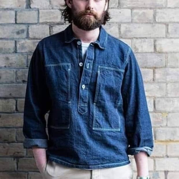 리얼맥코이 유에스 아미 엠 1937 블루데님  워크셔츠