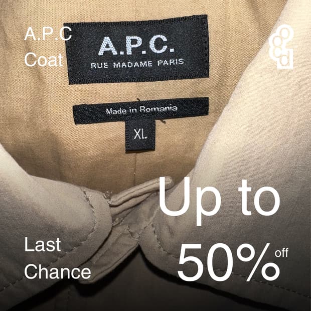 [급매]A.P.C. Beige Coat XL