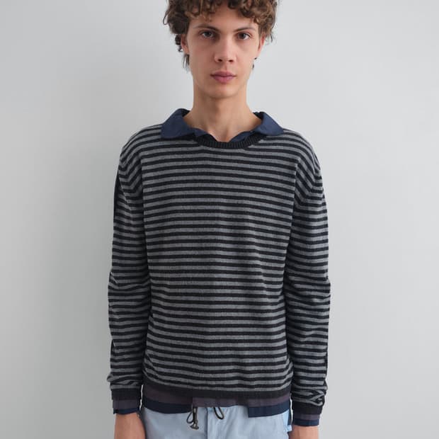 [M,L,XL]기마구아스 Diego 스트라이프 니트
