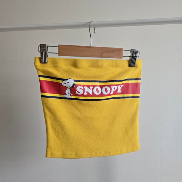 빈티지  스누피 크롭탑 (스트랩리스 튜브탑)