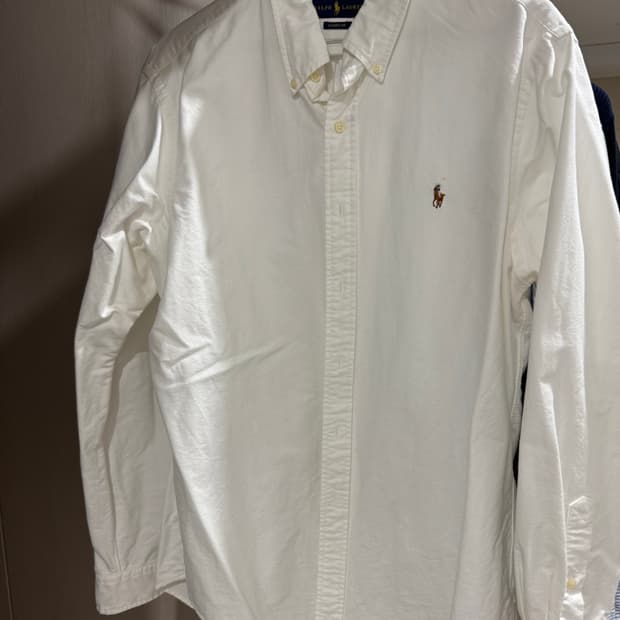 폴로 옥스포드 셔츠 화이트 라지 국내매장판